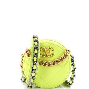 Chanel 19 Round Clutch With Chain #200423C21B